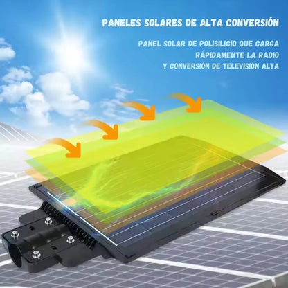 Reflector Led Farol Solar Exterior 400w Control Sensor Caño