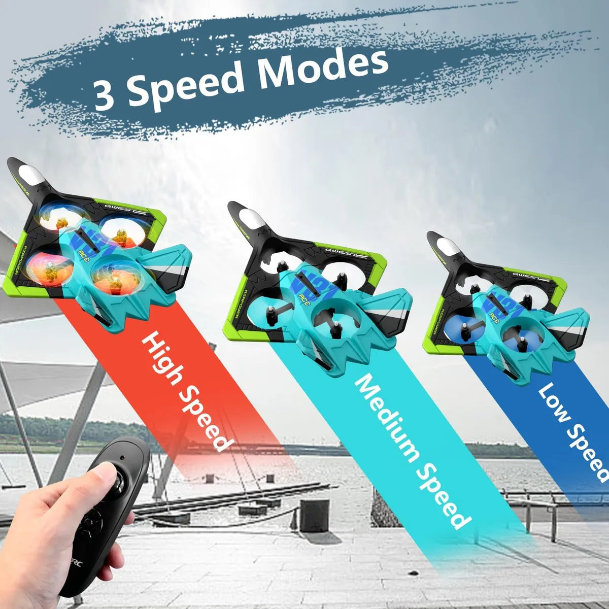 DRON QWEST F-22 (Estilo Caza) CON CAMARA INTEGRADA