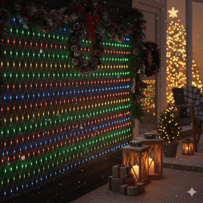 Cortina malla de luces de navidad de 2 metros