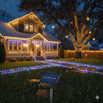 Luces para exterios estilo manguera de 10 metros con panel solar