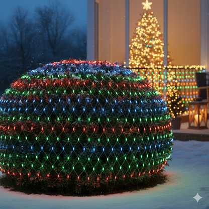 Cortina malla de luces de navidad de 2 metros