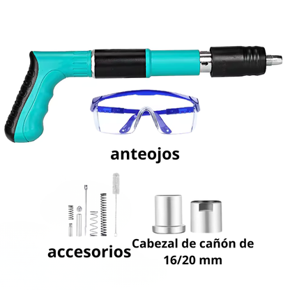 Pistola para remaches de alta potencia para clavos y remaches