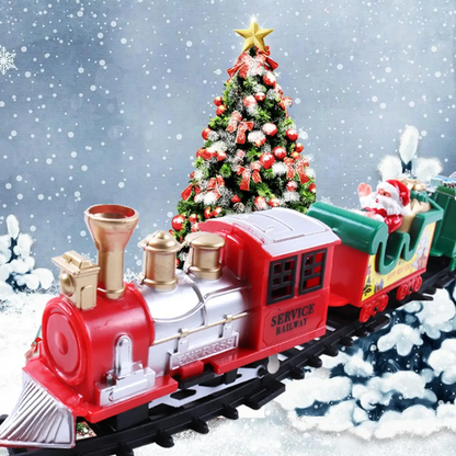 Tren navideño con luz y música