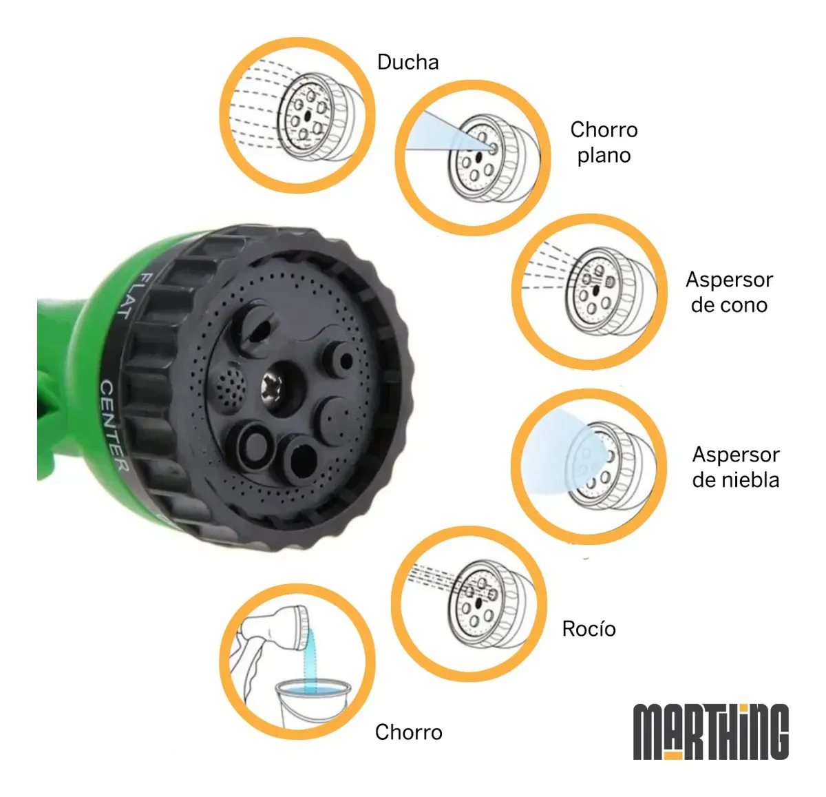 Manguera Expandible 30 Metros Magic Hose + Pistola 7 Chorros