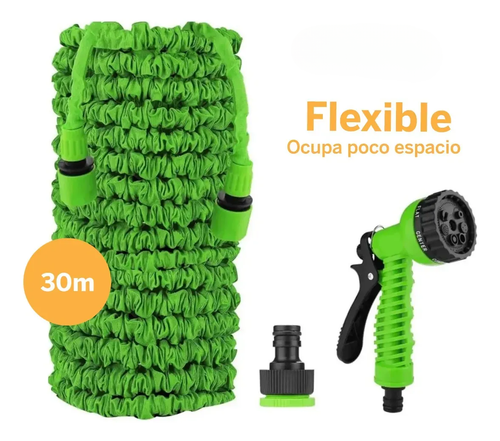 Manguera Expandible 30 Metros Magic Hose + Pistola 7 Chorros