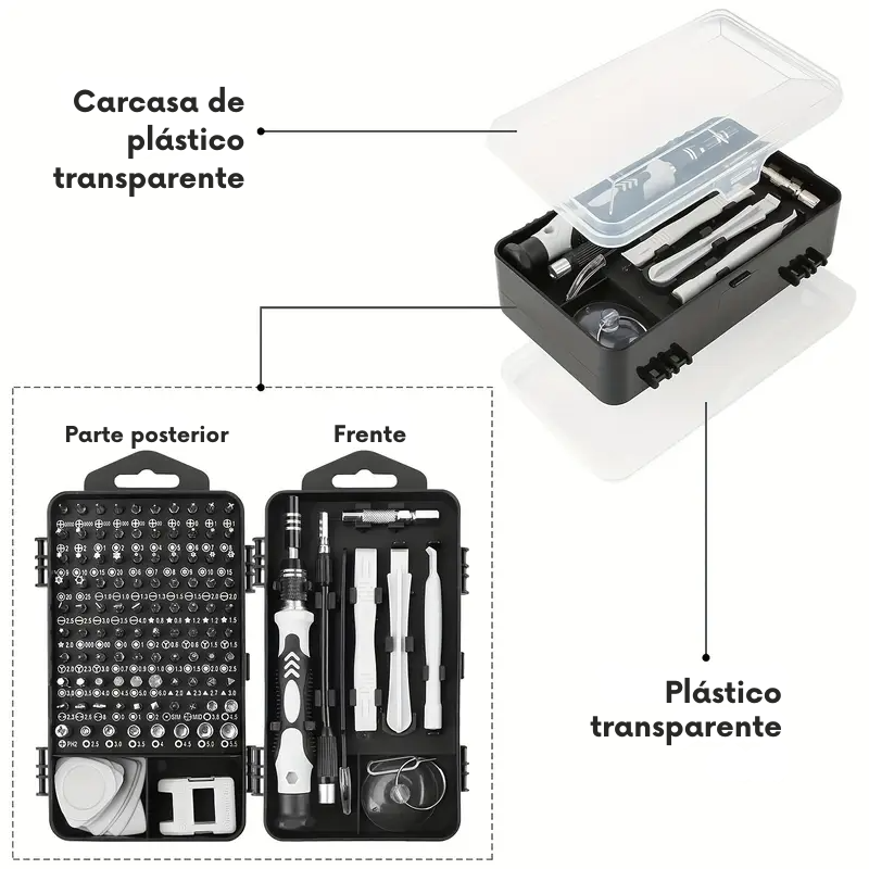 JUEGO DE DESTORNILLADOR DE 115 PIEZAS